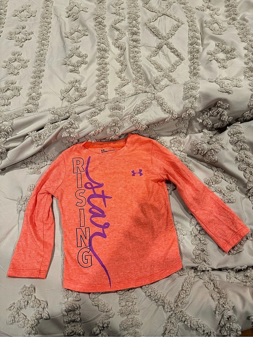 Under Armour Long Sleeve Graphic Shirt Orange & Purple Boys 2T